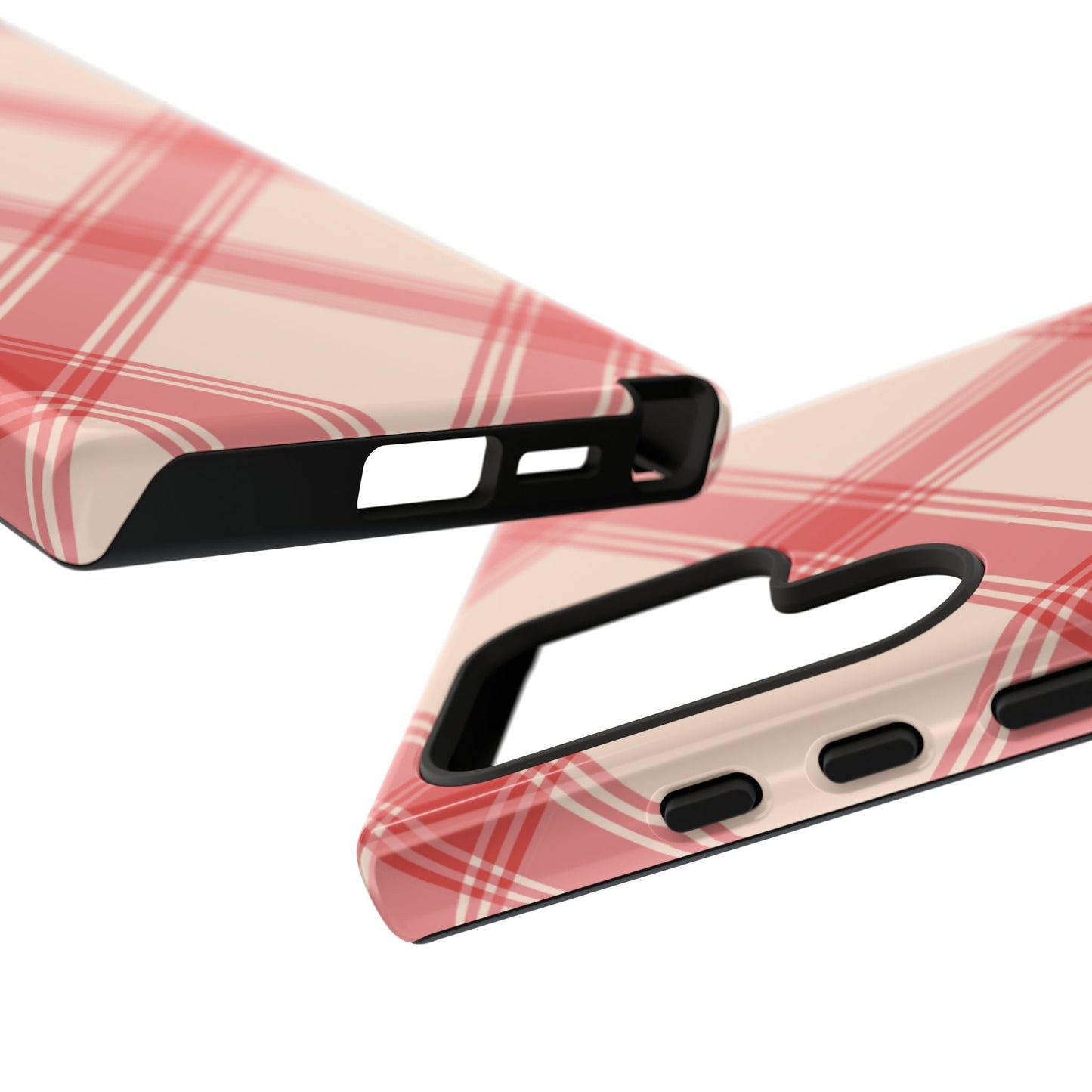Soft Peachy Red Plaid Samsung Case - BOGO Cases