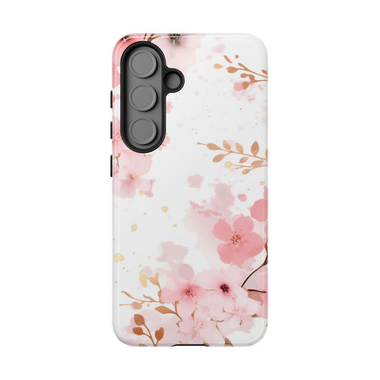 Soft Pink Cherry Blossom Samsung Galaxy Case – Elegant Floral Design - BOGO Cases
