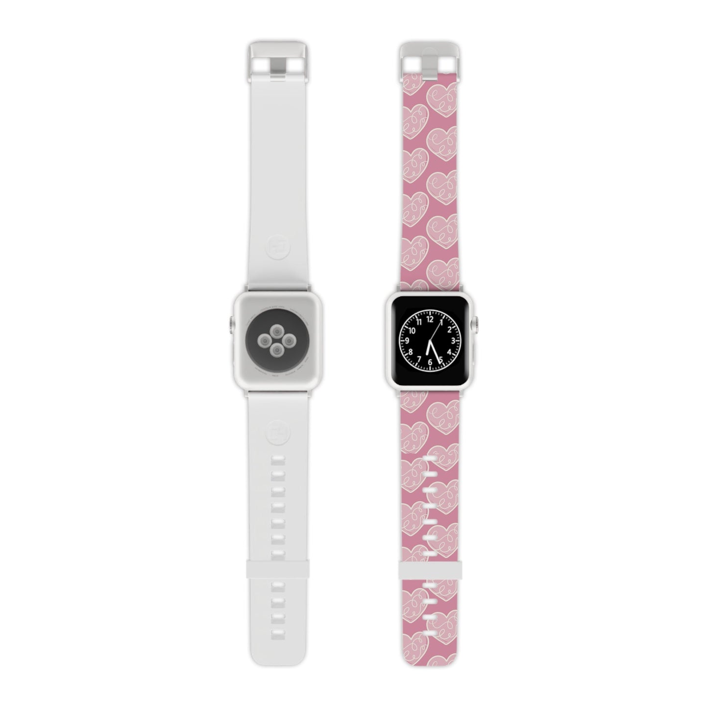 Soft Pink Hearts Apple Watch Band - BOGO Cases