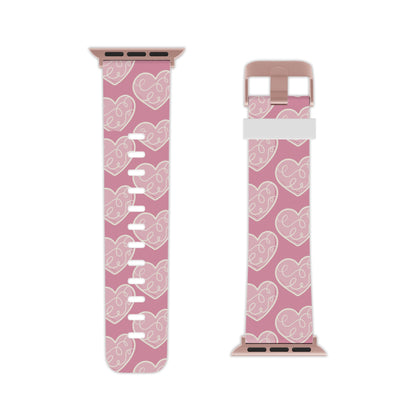 Soft Pink Hearts Apple Watch Band - BOGO Cases