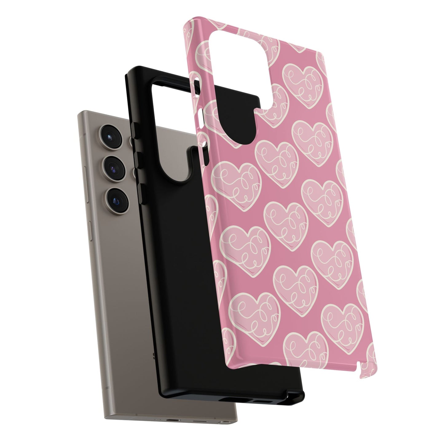 Soft Pink Hearts – Samsung Galaxy Case - BOGO Cases