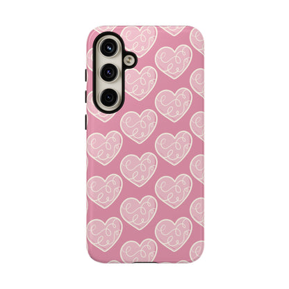 Soft Pink Hearts – Samsung Galaxy Case - BOGO Cases