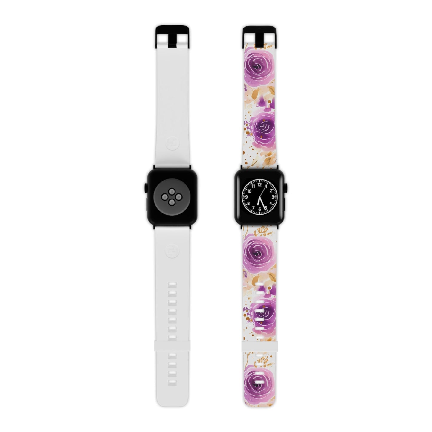 Soft Purple & Gold Floral Splash Apple Watch Band - BOGO Cases