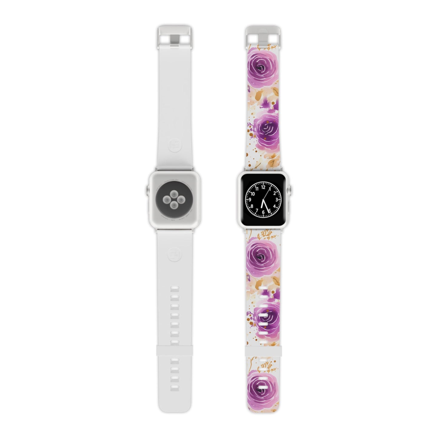 Soft Purple & Gold Floral Splash Apple Watch Band - BOGO Cases