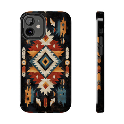 Southwestern Arrow & Diamond Tough iPhone Case – Bold Tribal Design, Dual - Layer Protection - BOGO Cases