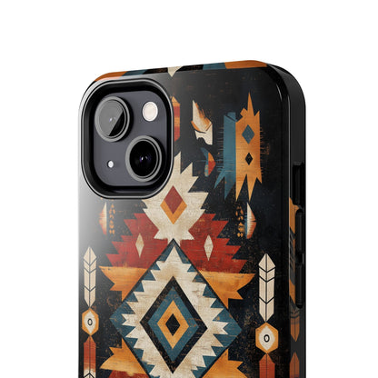 Southwestern Arrow & Diamond Tough iPhone Case – Bold Tribal Design, Dual - Layer Protection - BOGO Cases