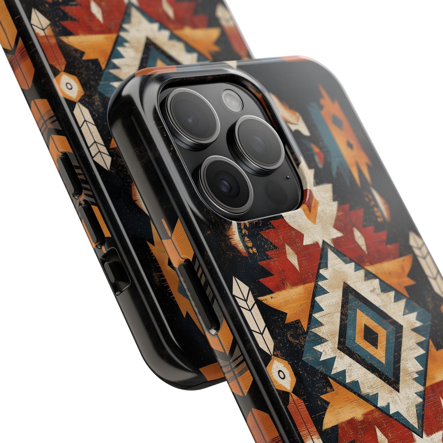 Southwestern Arrow & Diamond Tough iPhone Case – Bold Tribal Design, Dual - Layer Protection - BOGO Cases