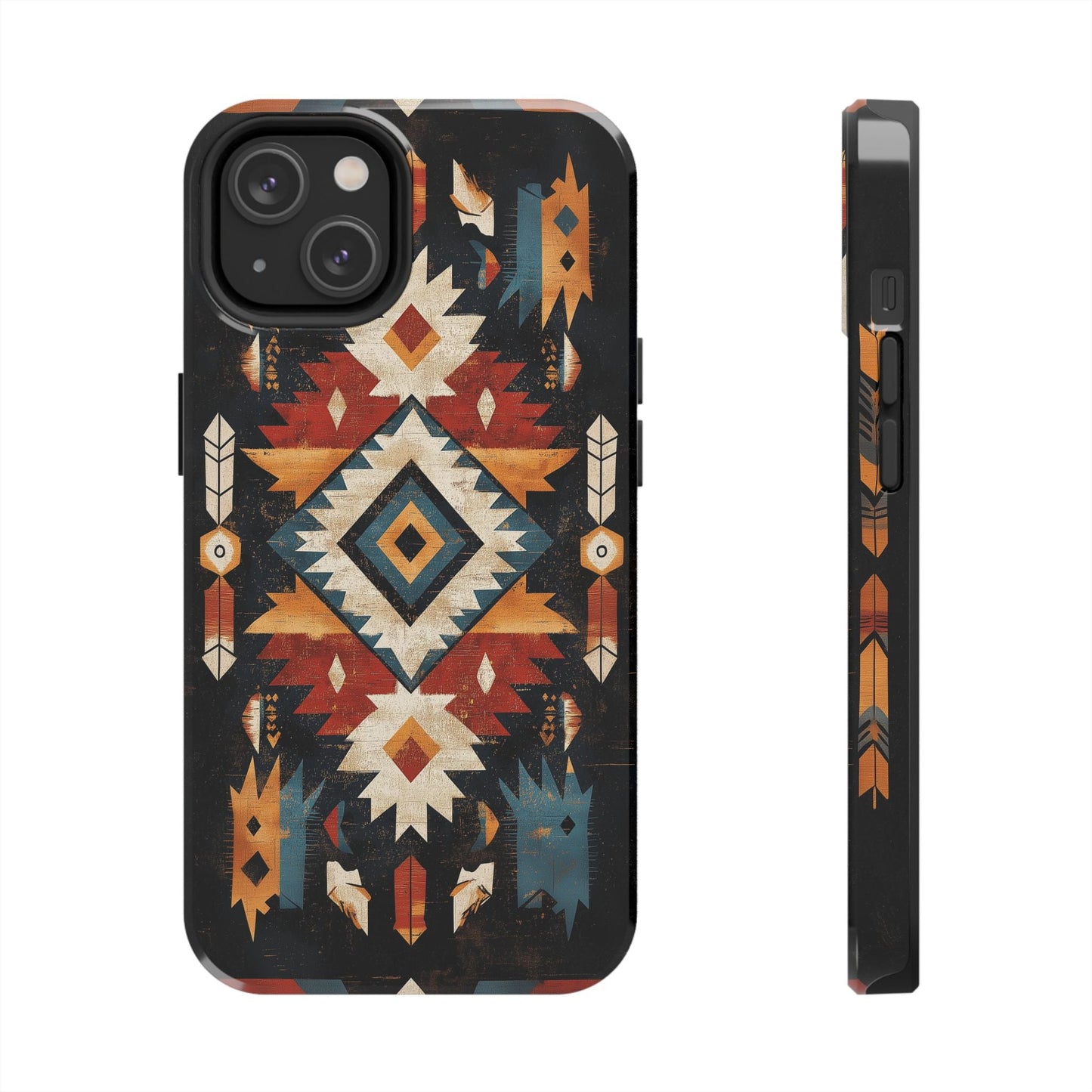 Southwestern Arrow & Diamond Tough iPhone Case – Bold Tribal Design, Dual - Layer Protection - BOGO Cases