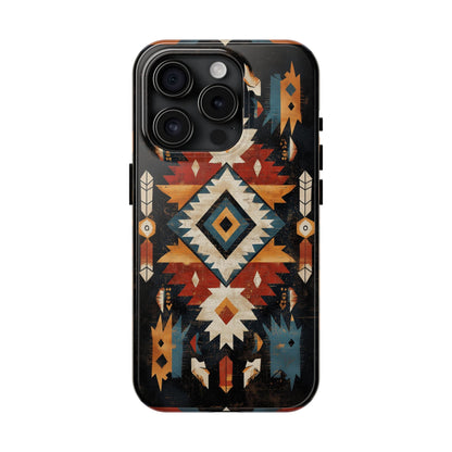 Southwestern Arrow & Diamond Tough iPhone Case – Bold Tribal Design, Dual - Layer Protection - BOGO Cases