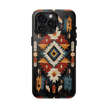 Southwestern Arrow & Diamond Tough iPhone Case – Bold Tribal Design, Dual - Layer Protection - BOGO Cases