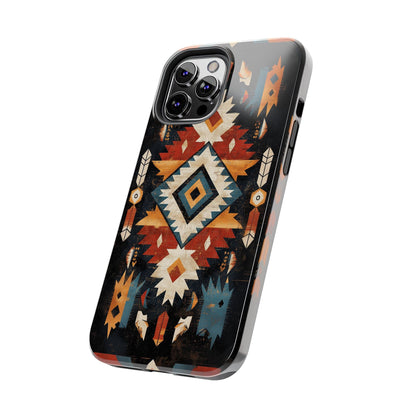 Southwestern Arrow & Diamond Tough iPhone Case – Bold Tribal Design, Dual - Layer Protection - BOGO Cases