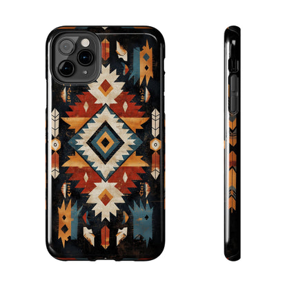 Southwestern Arrow & Diamond Tough iPhone Case – Bold Tribal Design, Dual - Layer Protection - BOGO Cases