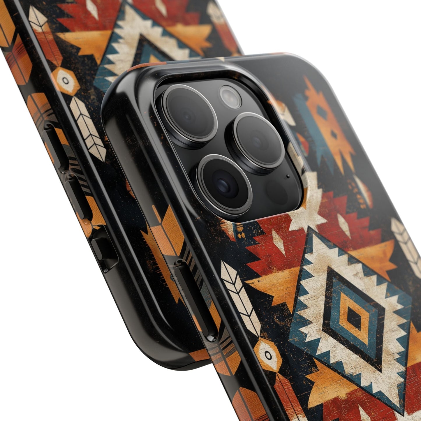 Southwestern Arrow & Diamond Tough iPhone Case – Bold Tribal Design, Dual - Layer Protection - BOGO Cases