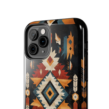 Southwestern Arrow & Diamond Tough iPhone Case – Bold Tribal Design, Dual - Layer Protection - BOGO Cases