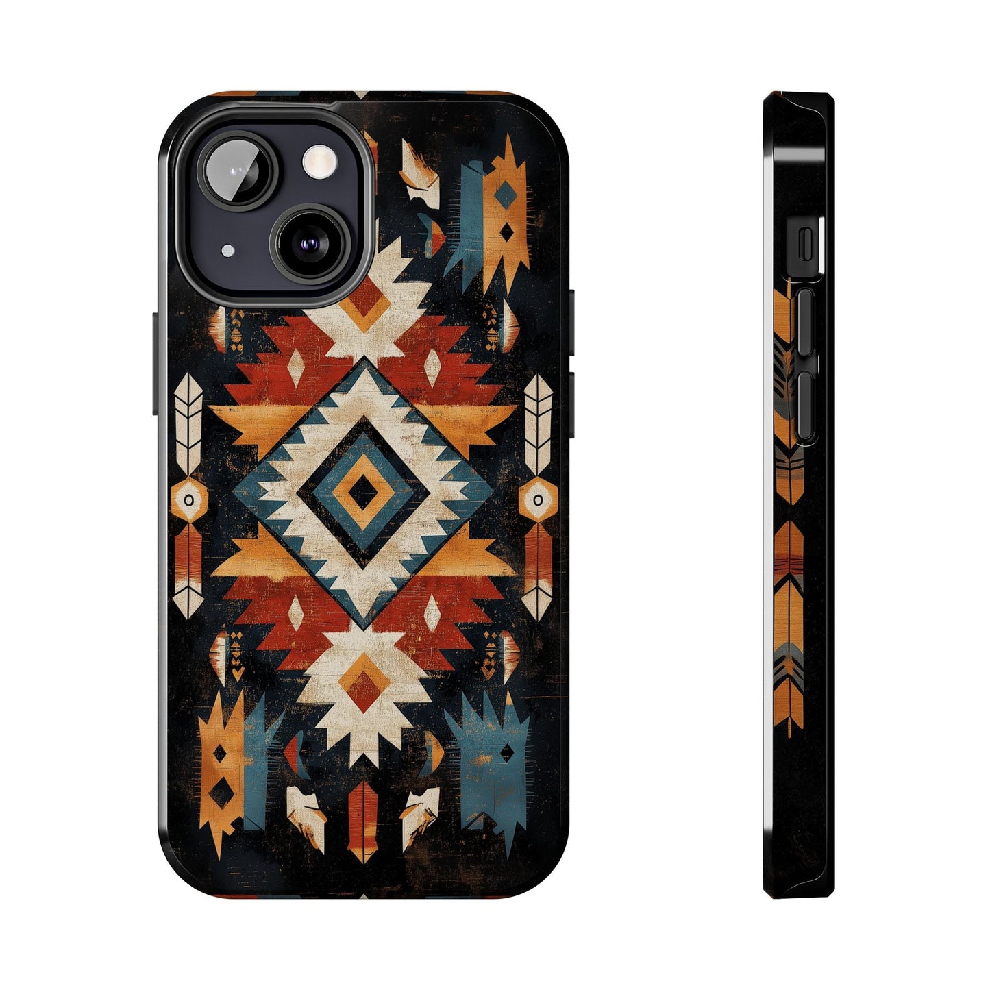 Southwestern Arrow & Diamond Tough iPhone Case – Bold Tribal Design, Dual - Layer Protection - BOGO Cases