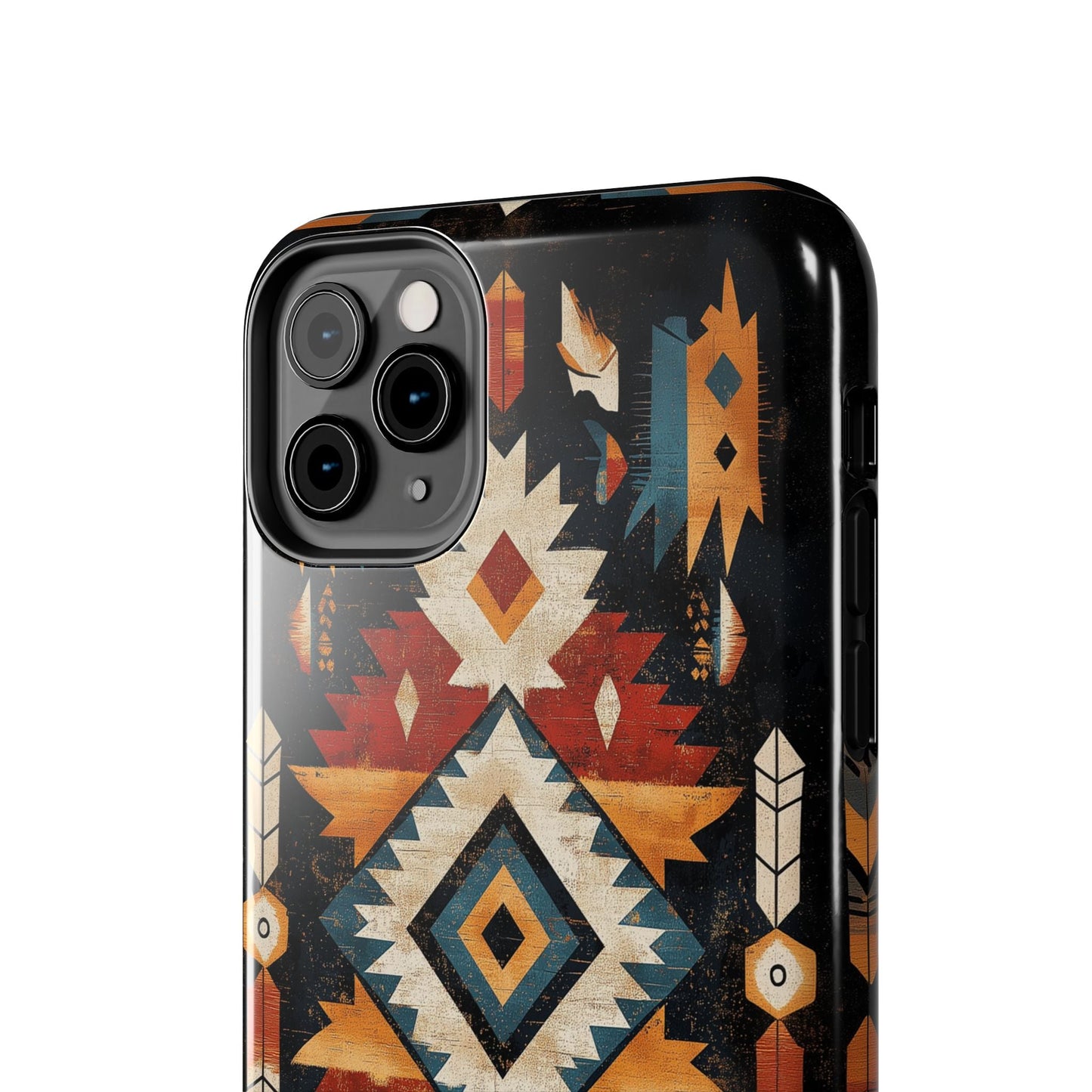 Southwestern Arrow & Diamond Tough iPhone Case – Bold Tribal Design, Dual - Layer Protection - BOGO Cases