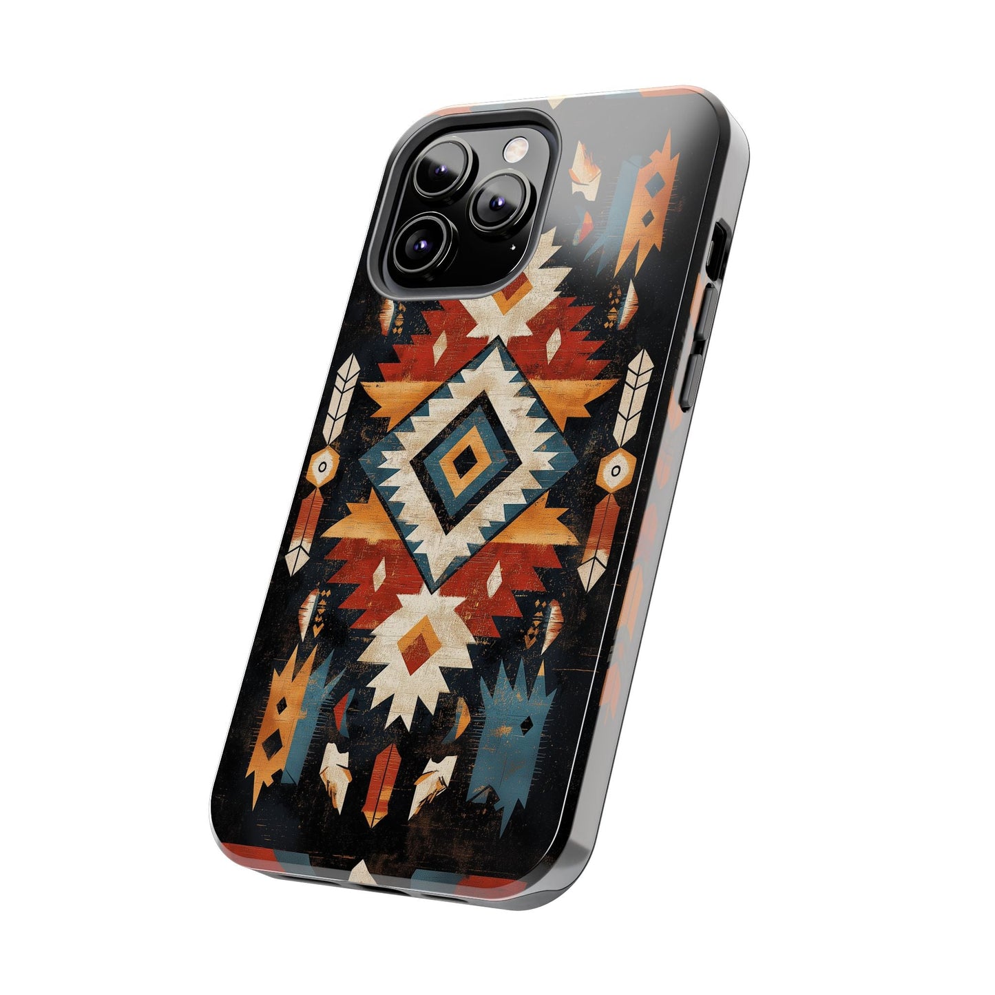 Southwestern Arrow & Diamond Tough iPhone Case – Bold Tribal Design, Dual - Layer Protection - BOGO Cases