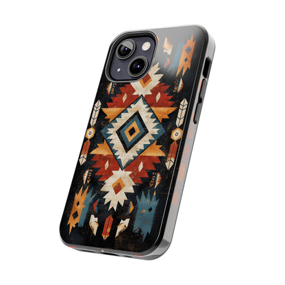 Southwestern Arrow & Diamond Tough iPhone Case – Bold Tribal Design, Dual - Layer Protection - BOGO Cases