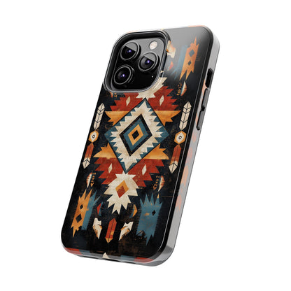 Southwestern Arrow & Diamond Tough iPhone Case – Bold Tribal Design, Dual - Layer Protection - BOGO Cases