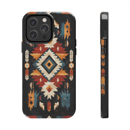 Southwestern Arrow & Diamond Tough iPhone Case – Bold Tribal Design, Dual - Layer Protection - BOGO Cases