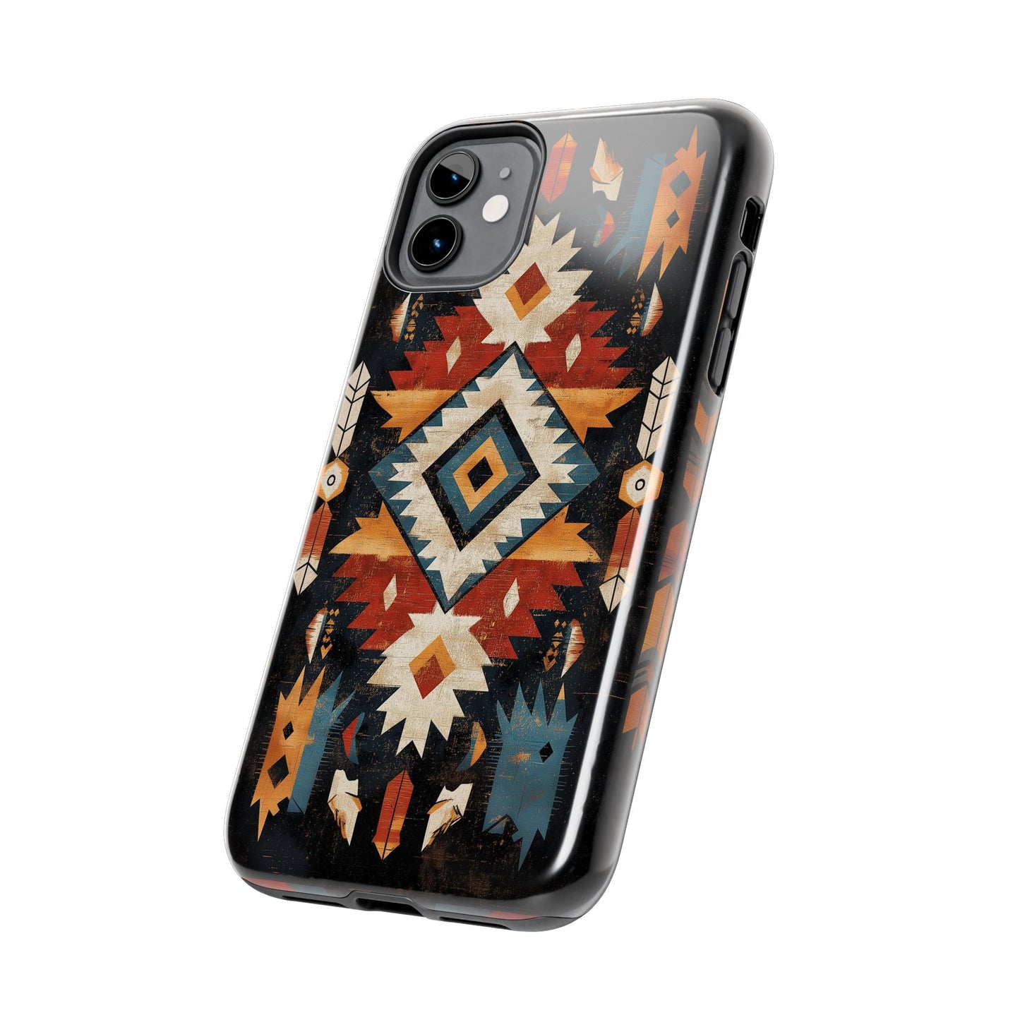 Southwestern Arrow & Diamond Tough iPhone Case – Bold Tribal Design, Dual - Layer Protection - BOGO Cases