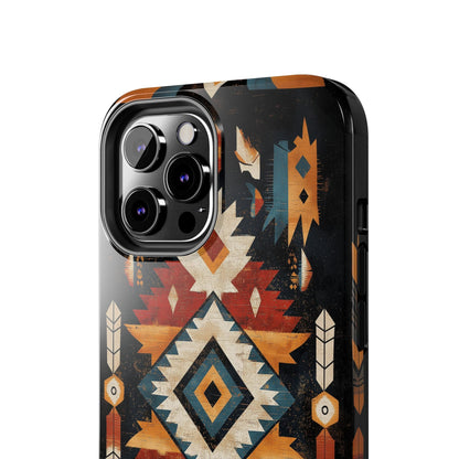 Southwestern Arrow & Diamond Tough iPhone Case – Bold Tribal Design, Dual - Layer Protection - BOGO Cases