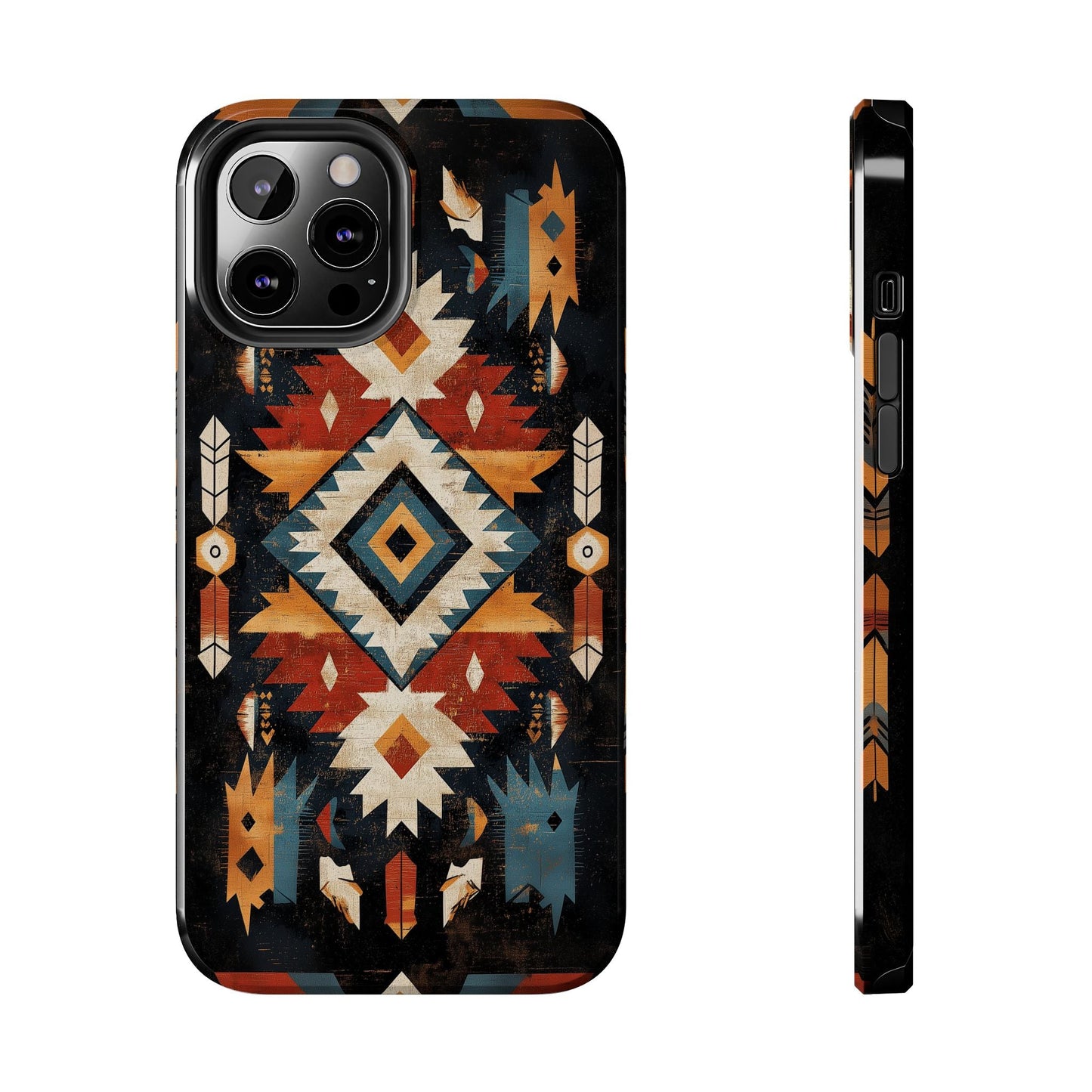 Southwestern Arrow & Diamond Tough iPhone Case – Bold Tribal Design, Dual - Layer Protection - BOGO Cases