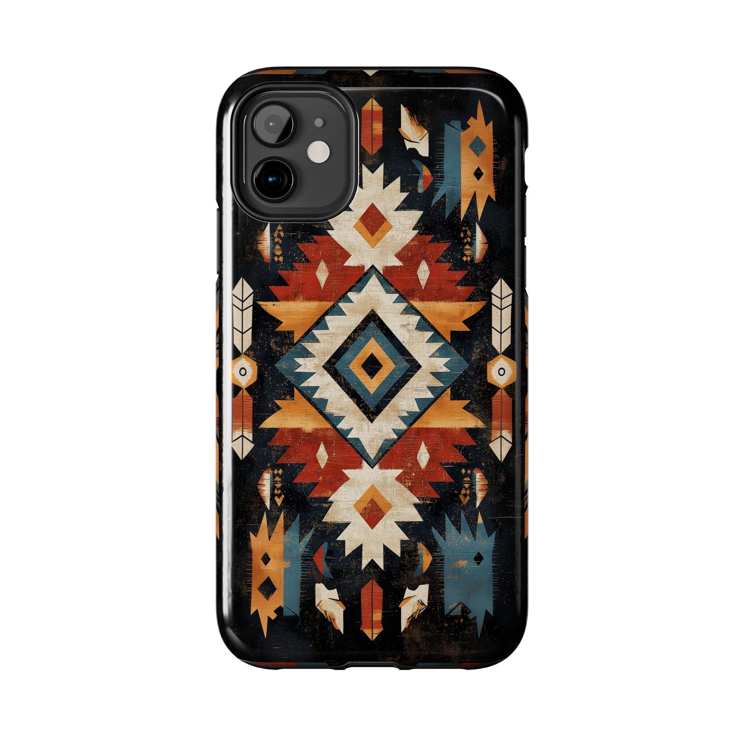 Southwestern Arrow & Diamond Tough iPhone Case – Bold Tribal Design, Dual - Layer Protection - BOGO Cases