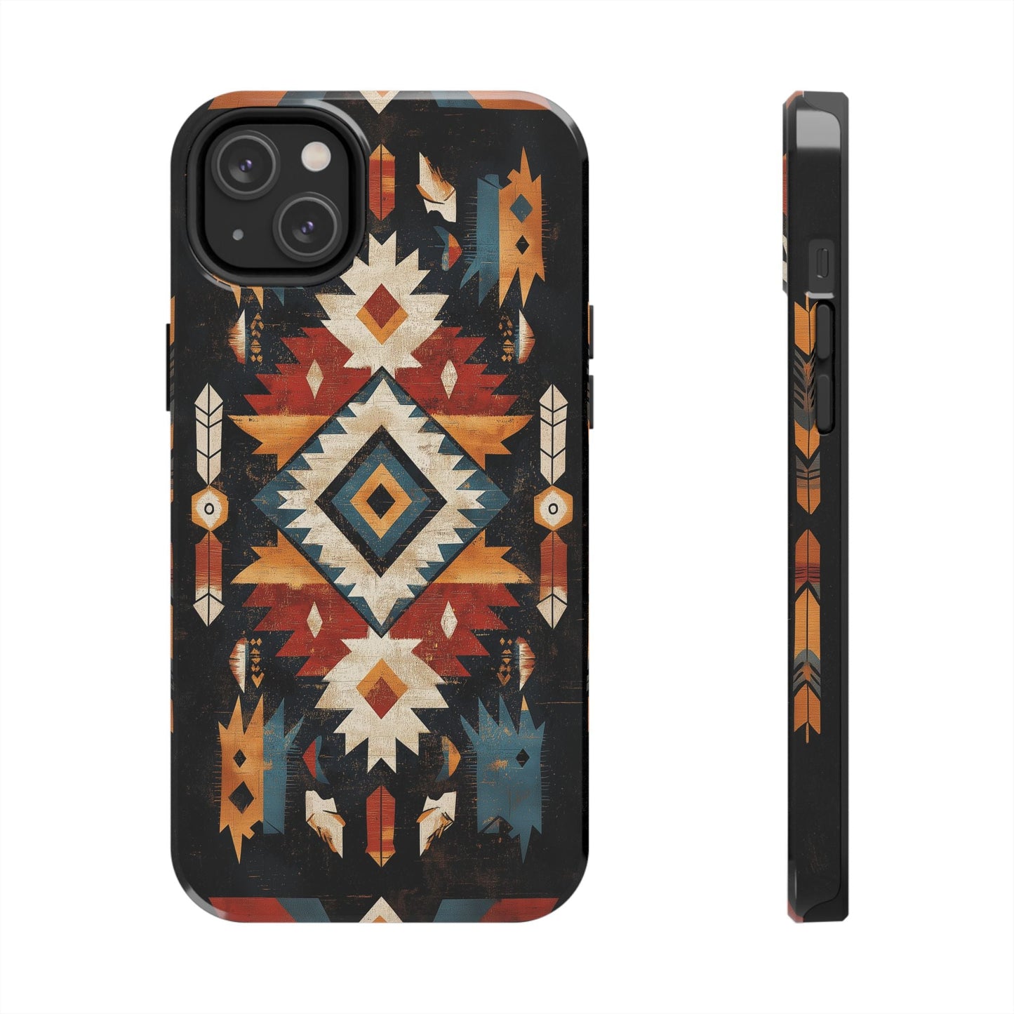 Southwestern Arrow & Diamond Tough iPhone Case – Bold Tribal Design, Dual - Layer Protection - BOGO Cases