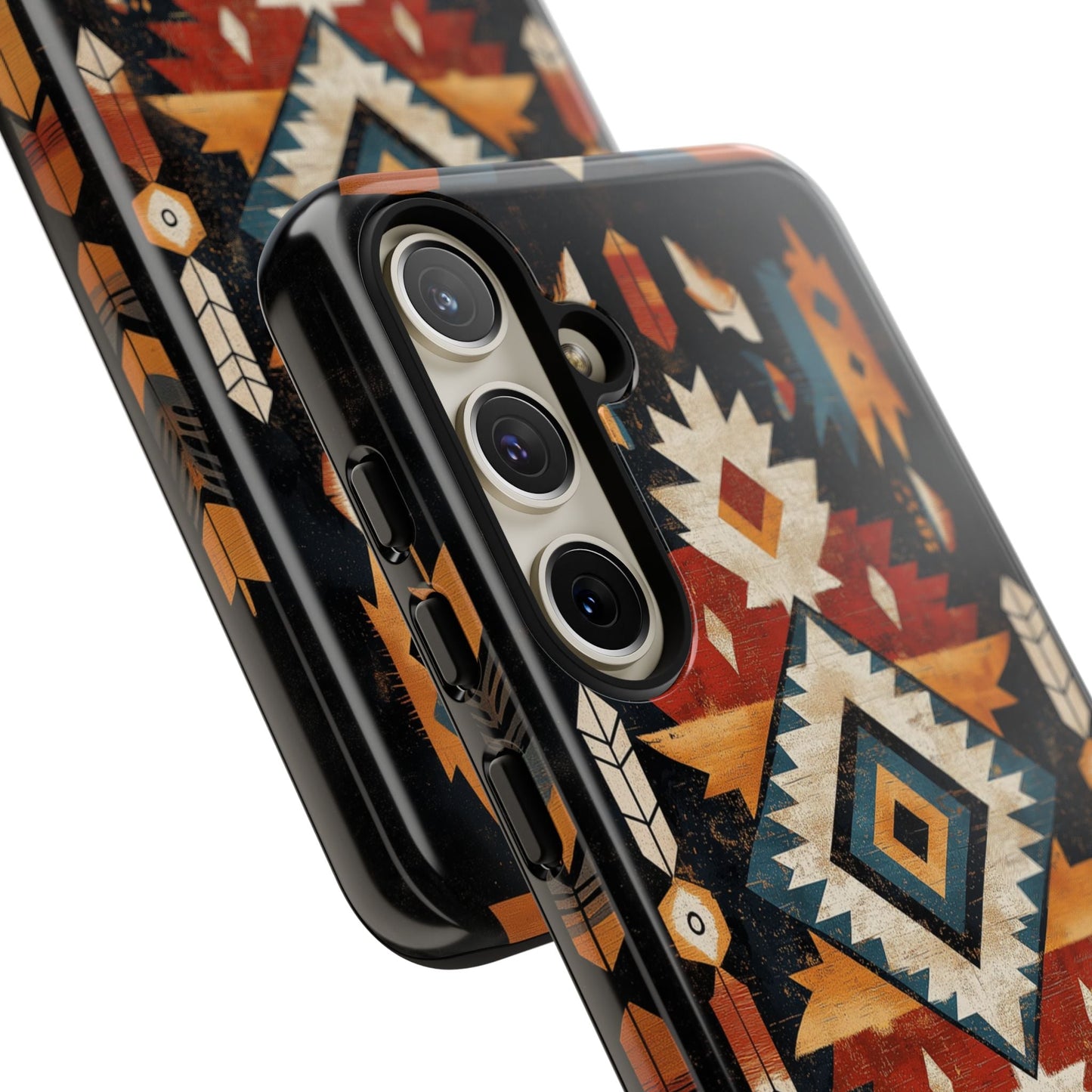 Southwestern Arrow & Diamond Tough Samsung Galaxy Case – Bold Tribal Design, Dual - Layer Protection - BOGO Cases