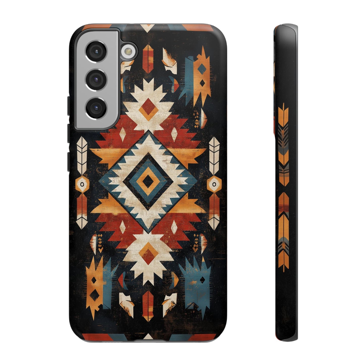 Southwestern Arrow & Diamond Tough Samsung Galaxy Case – Bold Tribal Design, Dual - Layer Protection - BOGO Cases