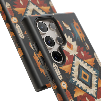 Southwestern Arrow & Diamond Tough Samsung Galaxy Case – Bold Tribal Design, Dual - Layer Protection - BOGO Cases