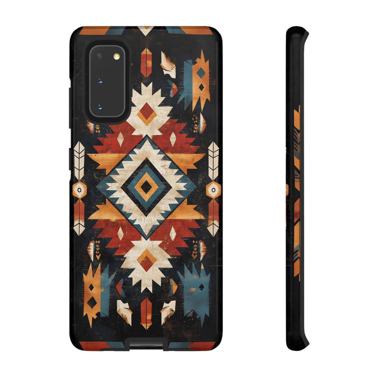 Southwestern Arrow & Diamond Tough Samsung Galaxy Case – Bold Tribal Design, Dual - Layer Protection - BOGO Cases