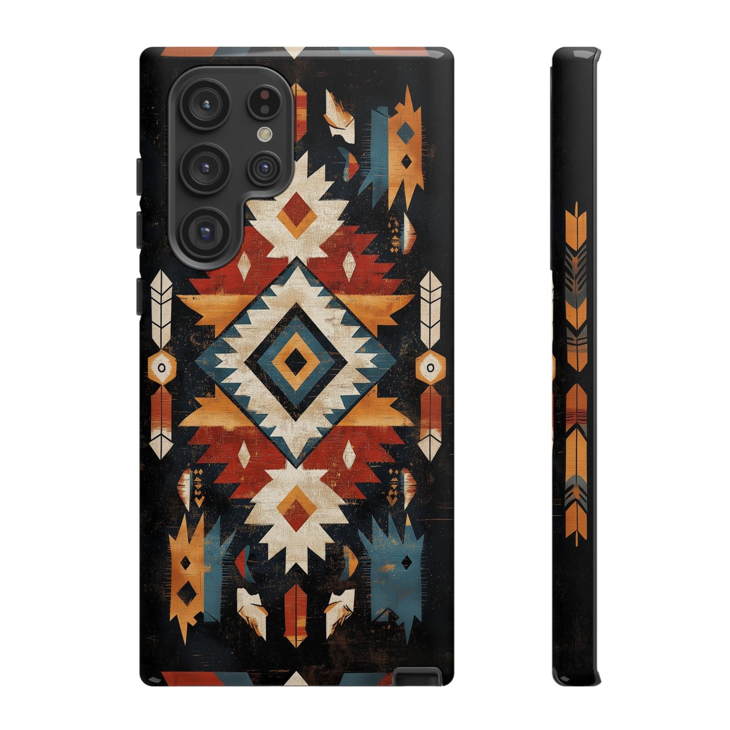 Southwestern Arrow & Diamond Tough Samsung Galaxy Case – Bold Tribal Design, Dual - Layer Protection - BOGO Cases