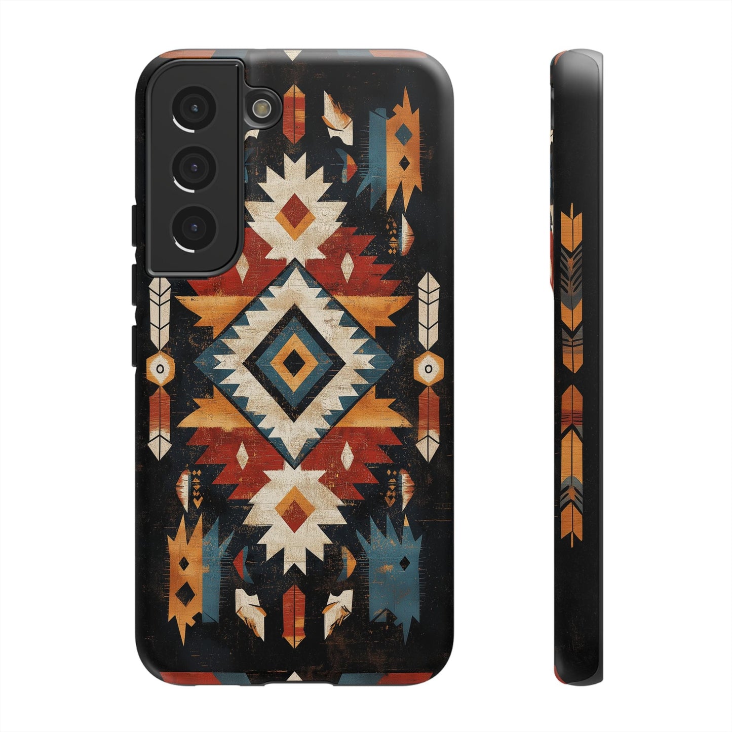 Southwestern Arrow & Diamond Tough Samsung Galaxy Case – Bold Tribal Design, Dual - Layer Protection - BOGO Cases