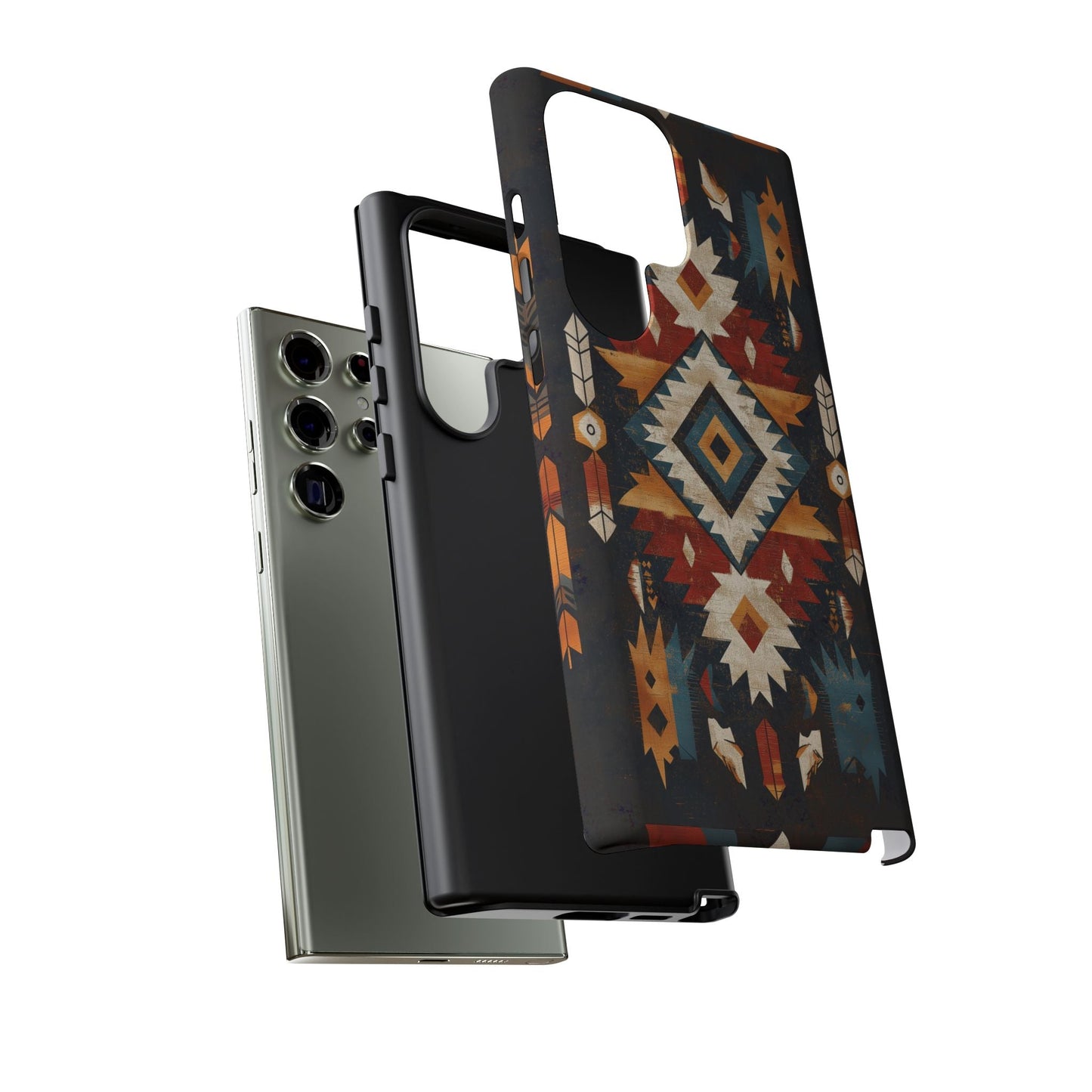 Southwestern Arrow & Diamond Tough Samsung Galaxy Case – Bold Tribal Design, Dual - Layer Protection - BOGO Cases