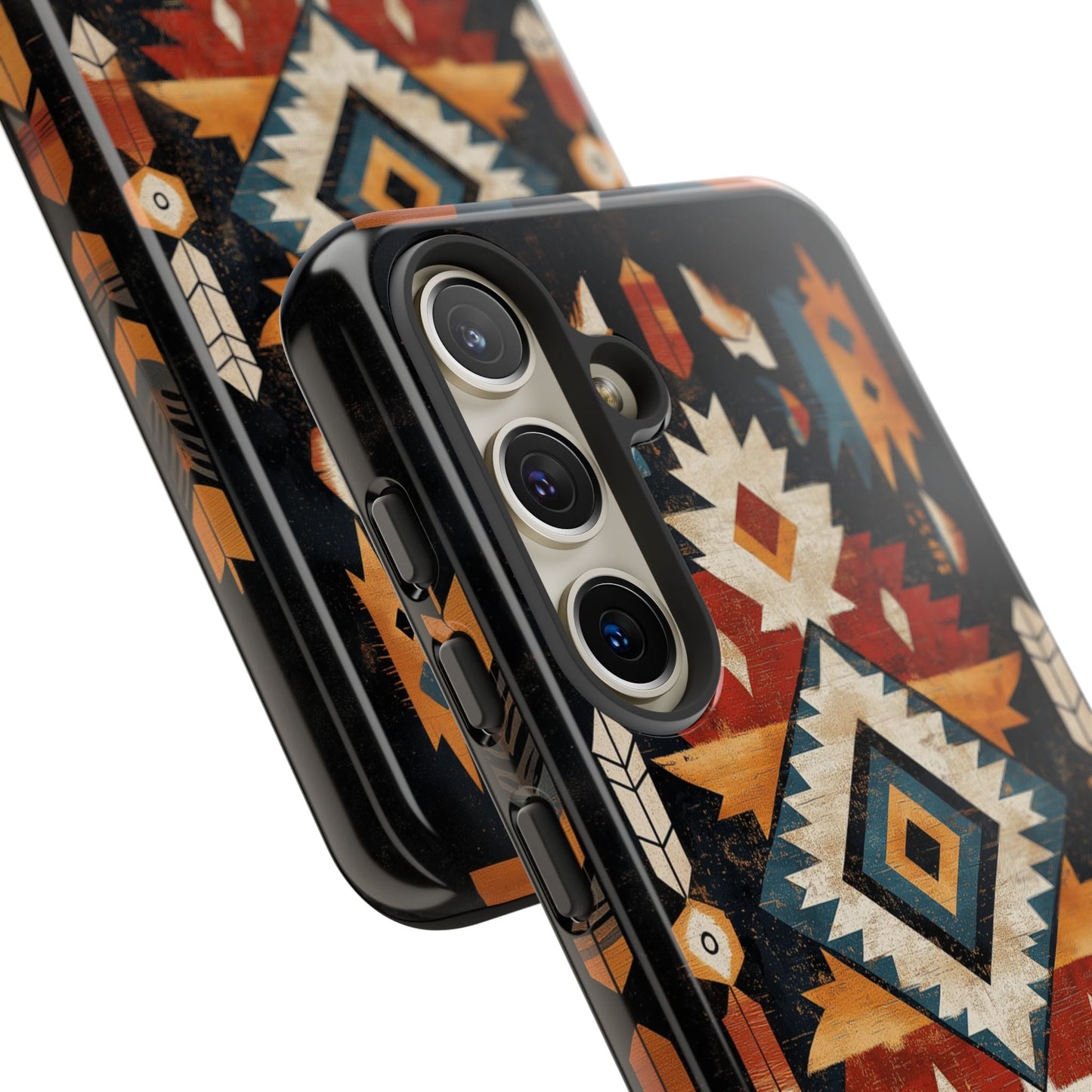 Southwestern Arrow & Diamond Tough Samsung Galaxy Case – Bold Tribal Design, Dual - Layer Protection - BOGO Cases