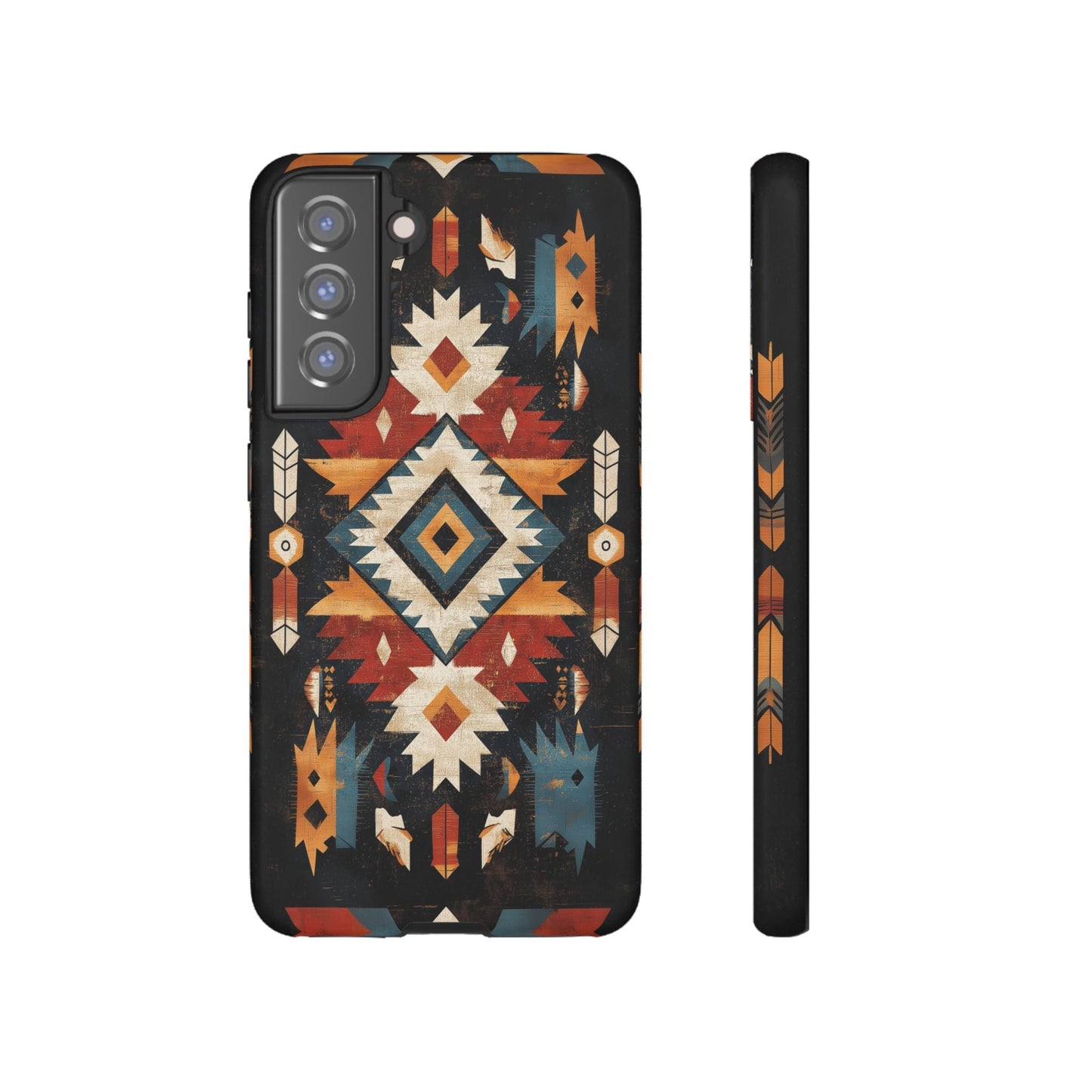 Southwestern Arrow & Diamond Tough Samsung Galaxy Case – Bold Tribal Design, Dual - Layer Protection - BOGO Cases