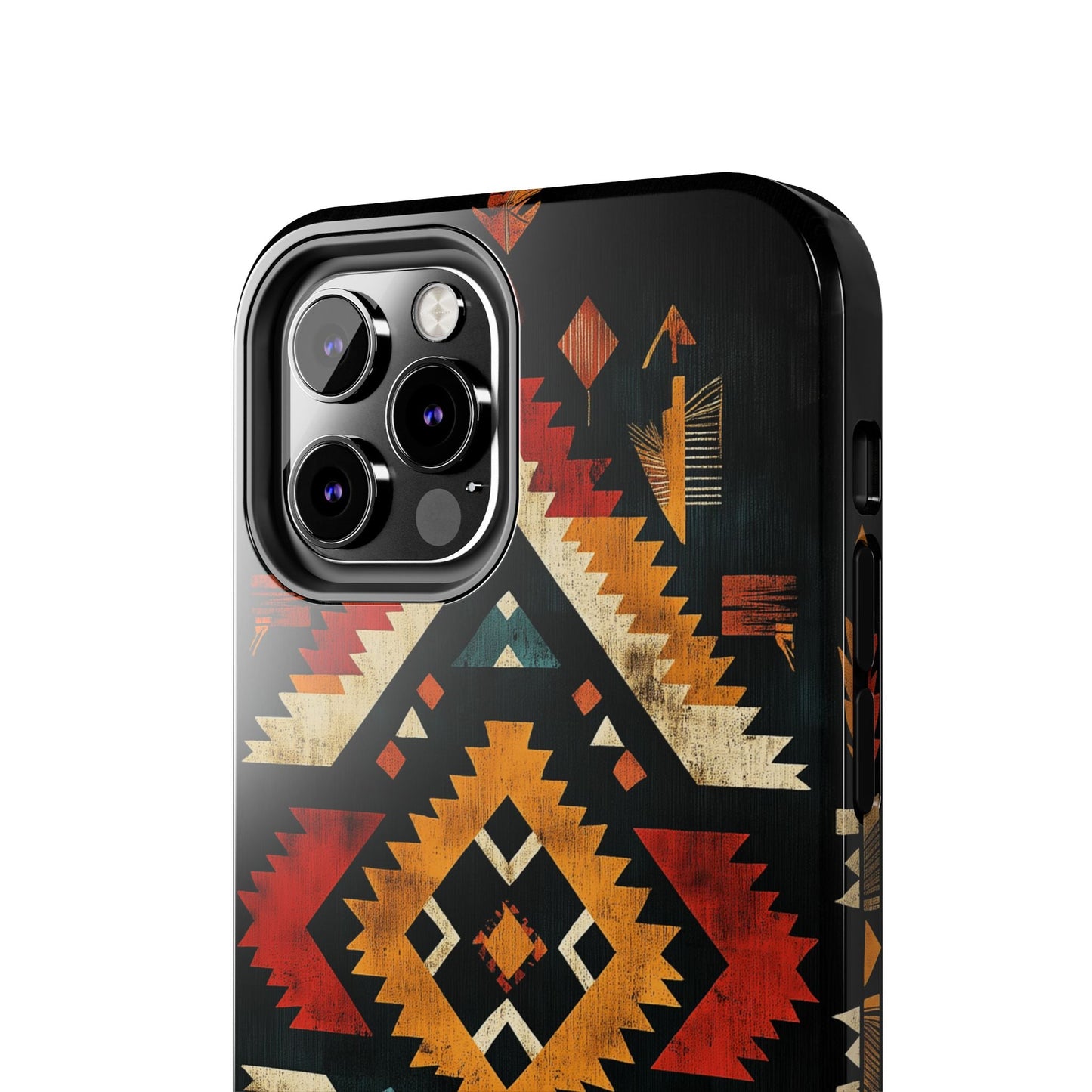 Southwestern Tribal Diamond Tough iPhone Case – Bold Geometric Pattern, Dual - Layer Protection - BOGO Cases