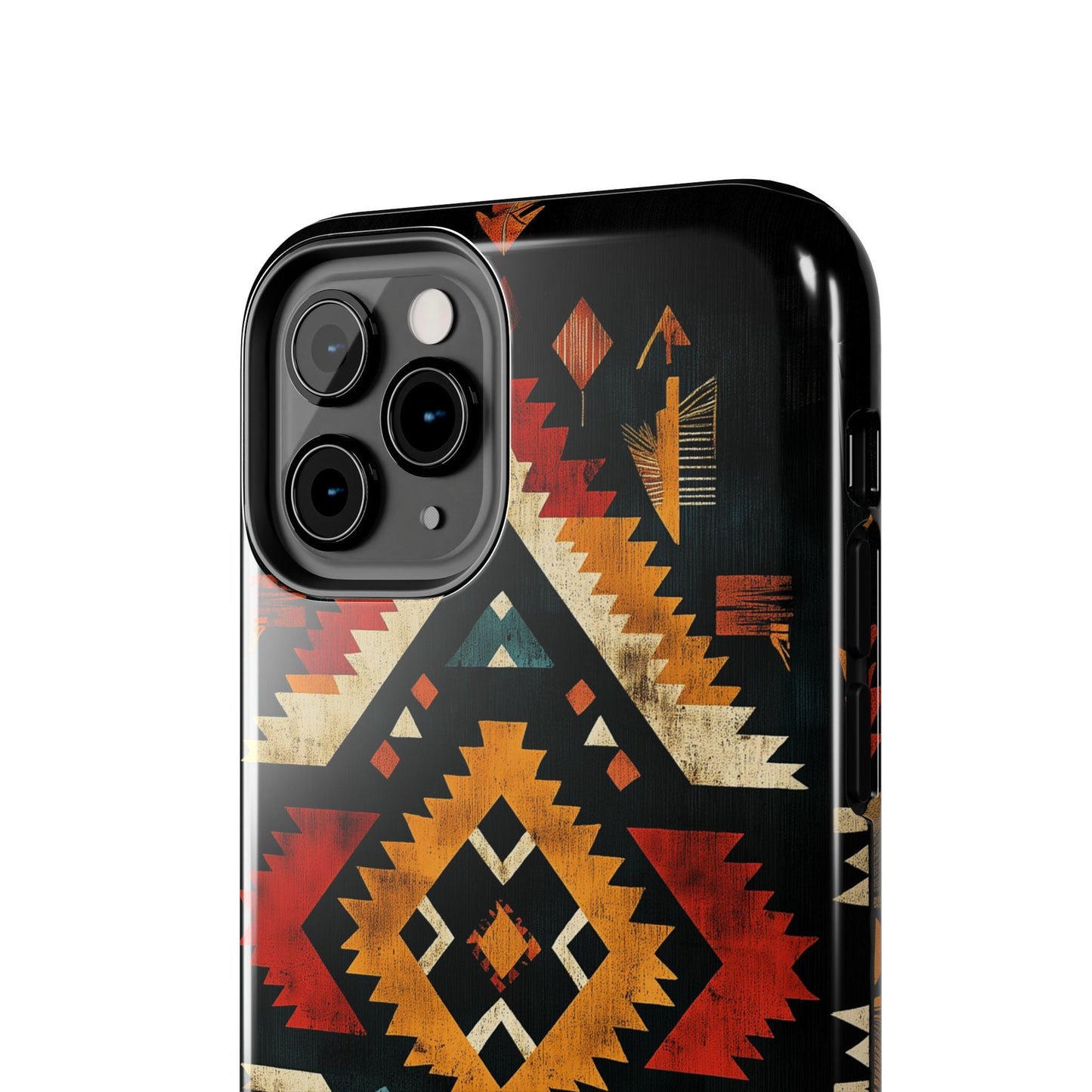 Southwestern Tribal Diamond Tough iPhone Case – Bold Geometric Pattern, Dual - Layer Protection - BOGO Cases