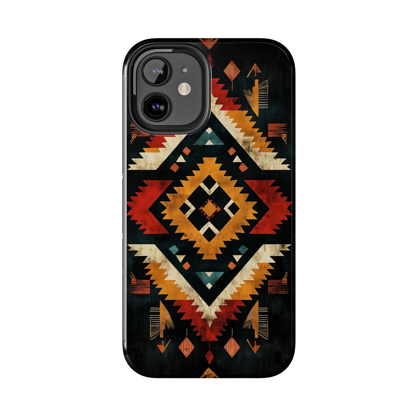 Southwestern Tribal Diamond Tough iPhone Case – Bold Geometric Pattern, Dual - Layer Protection - BOGO Cases