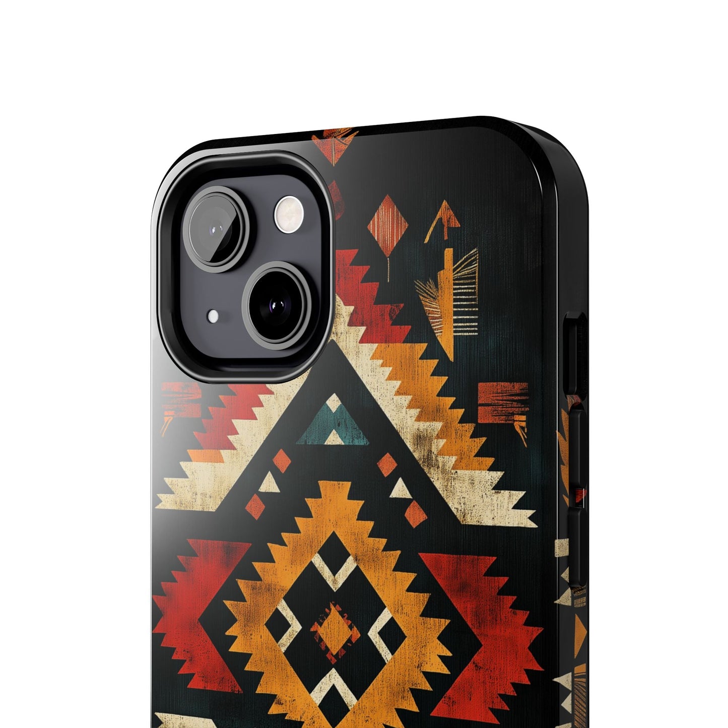 Southwestern Tribal Diamond Tough iPhone Case – Bold Geometric Pattern, Dual - Layer Protection - BOGO Cases