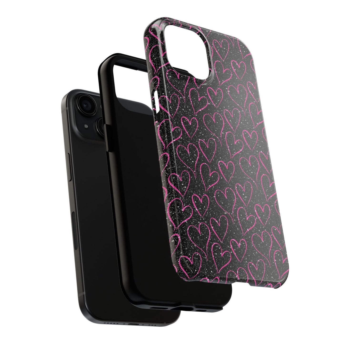Sparkling Pink Hearts iPhone Case - BOGO Cases