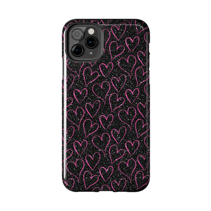Sparkling Pink Hearts iPhone Case - BOGO Cases