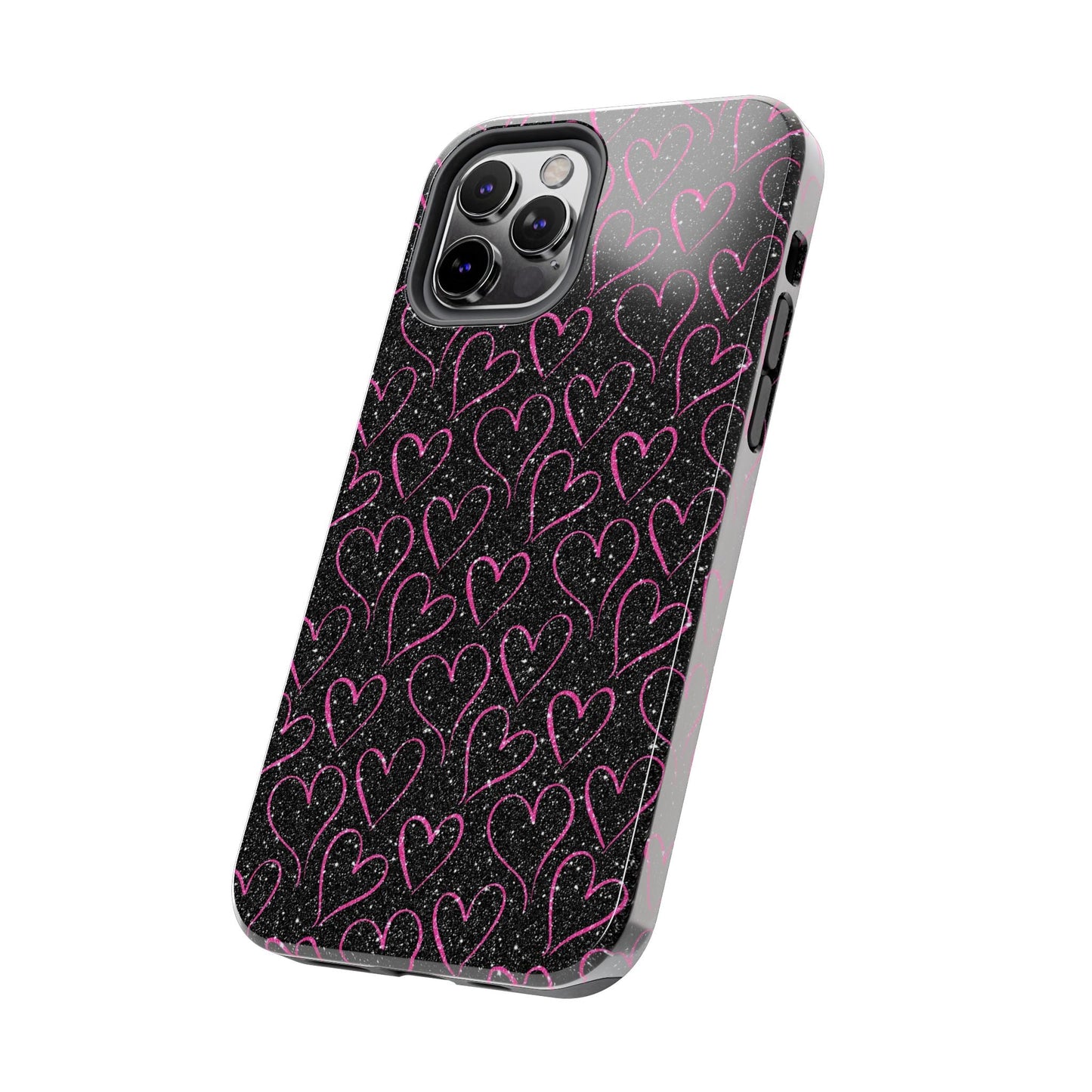 Sparkling Pink Hearts iPhone Case - BOGO Cases