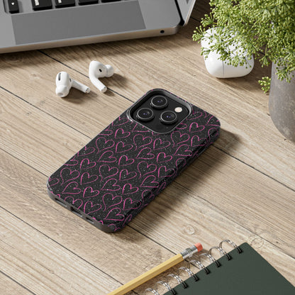Sparkling Pink Hearts iPhone Case - BOGO Cases