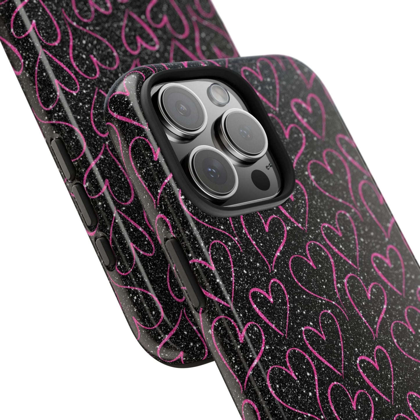 Sparkling Pink Hearts iPhone Case - BOGO Cases