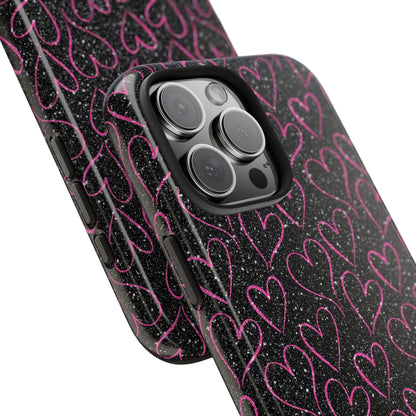 Sparkling Pink Hearts iPhone Case - BOGO Cases