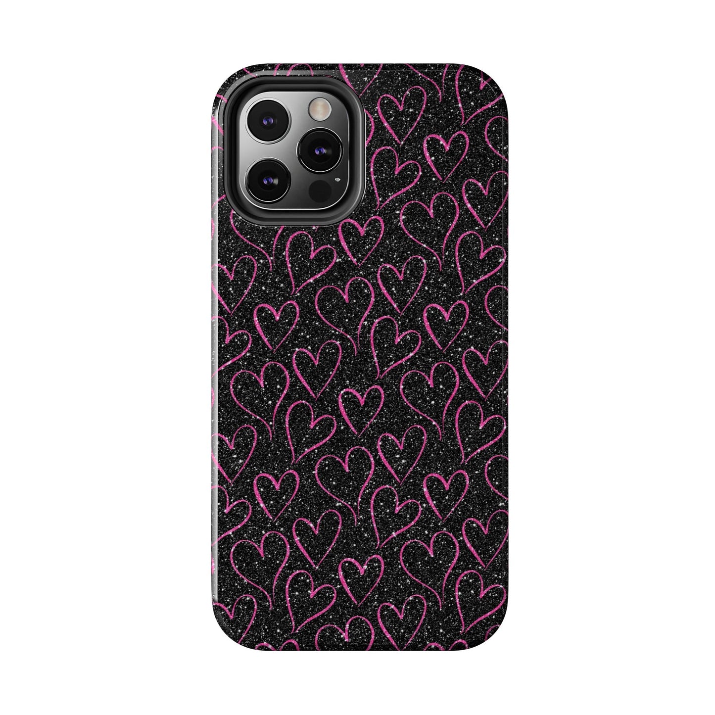 Sparkling Pink Hearts iPhone Case - BOGO Cases