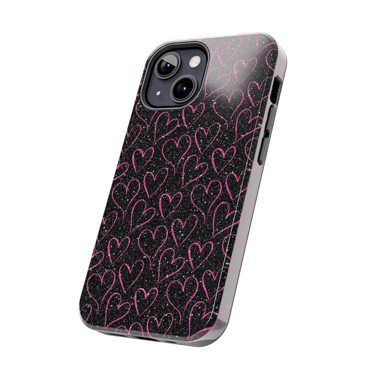 Sparkling Pink Hearts iPhone Case - BOGO Cases